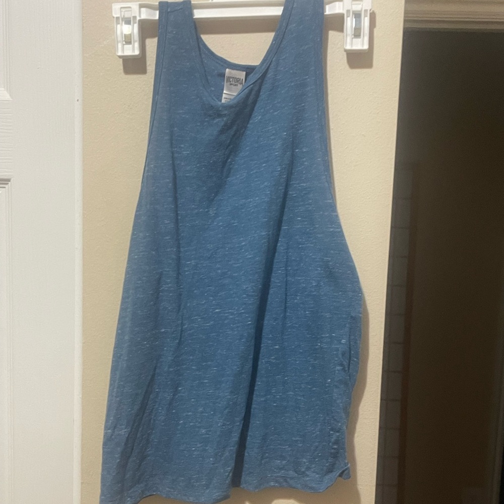 Victoria’s Secret Sport Open Back Athletic Workout Tank Top Blue, size small